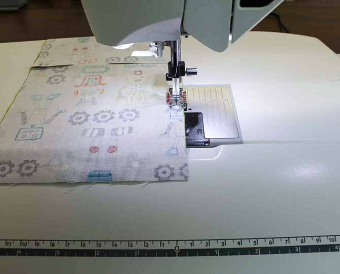 Using the Quilter's ¼" Piecing Foot P to piece the blocks
