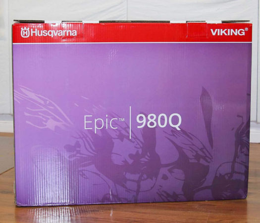 The box for the Husqvarna Viking Epic 980Q