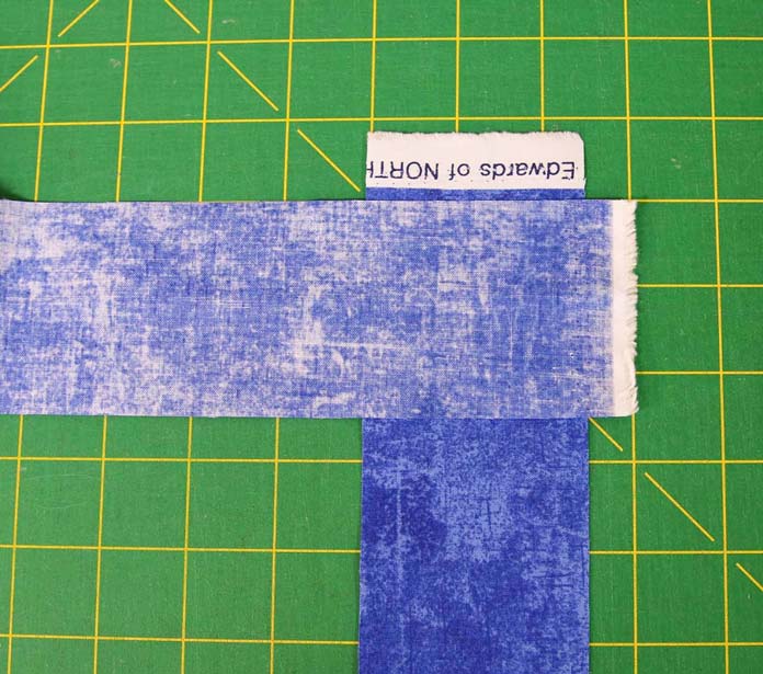 Joining two strips of binding fabric