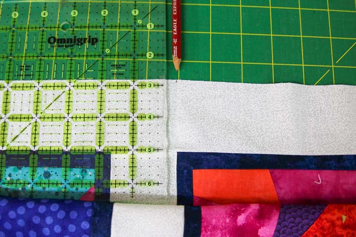 Make a mark in the seam allowance that matches the seam line to help line up the seams.