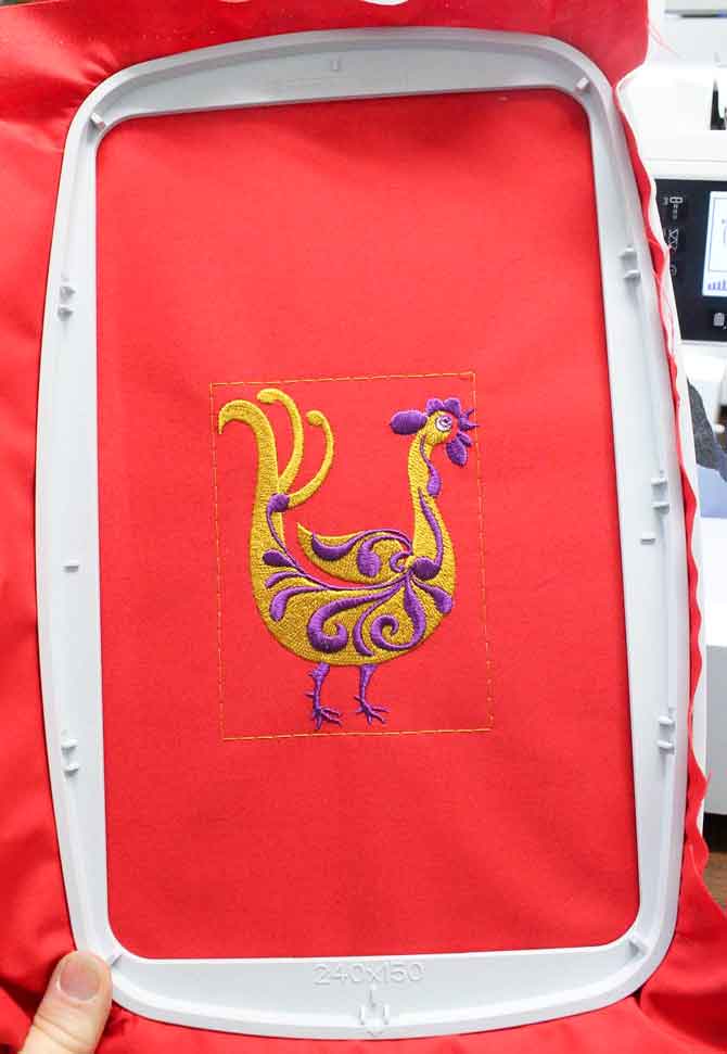 Finished embroidery design