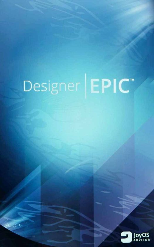 Opening screen for the Designer EPIC