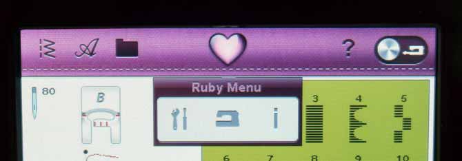 The Toolbar - with the Ruby menu selected