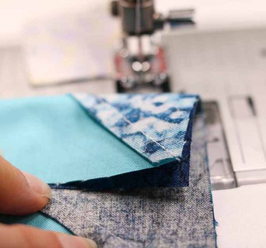 A half square triangle on the reverse side of that seam and that extra thickness at the beginning of the seam can cause some issues