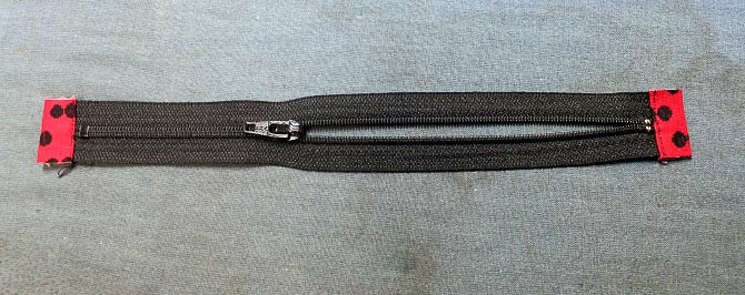 The zipper unit is now ready to sew into the zippered fabric pouch.