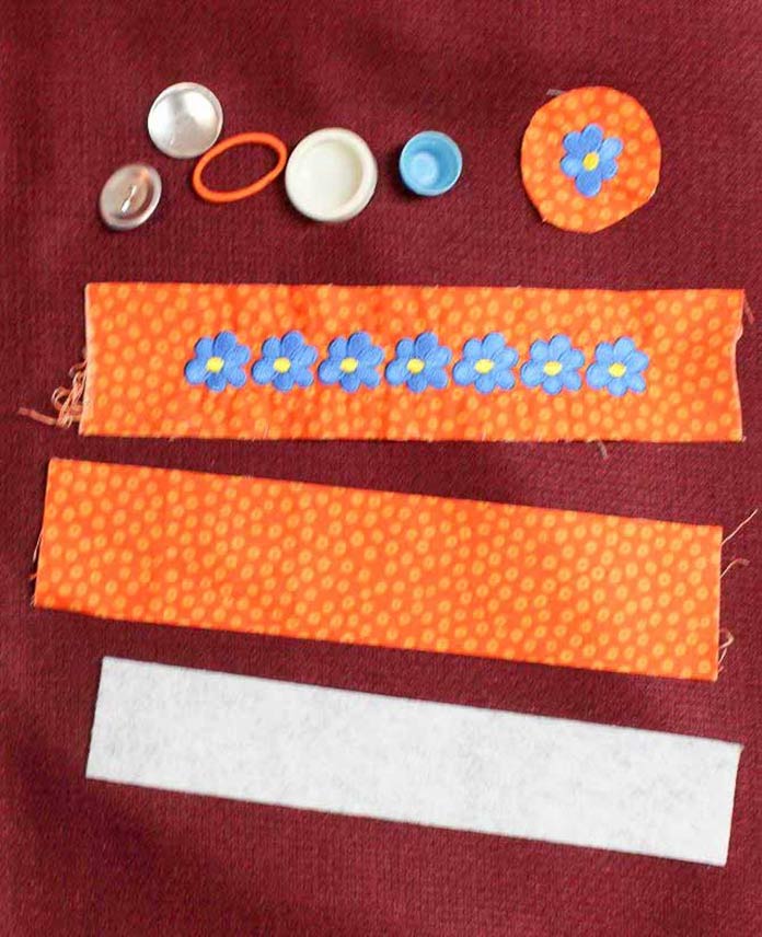 Components for the embroidered bracelet