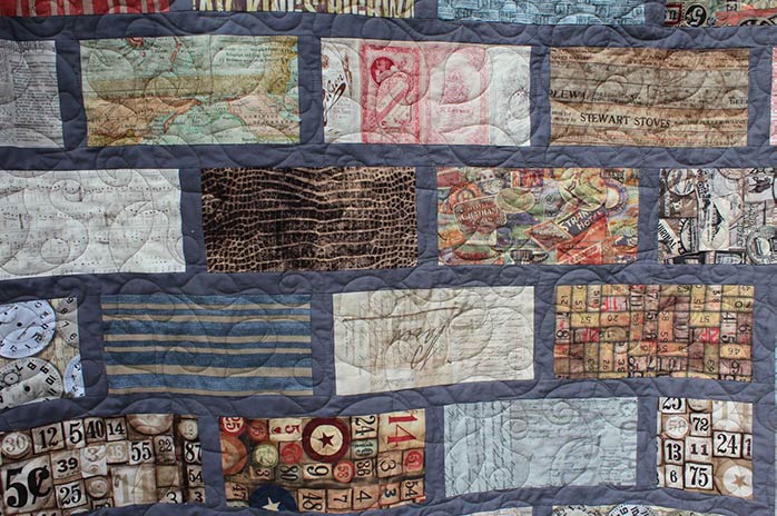 Quilting on the bricks and mortar