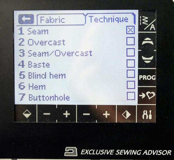 Choose the type of stitching that you are going to do.