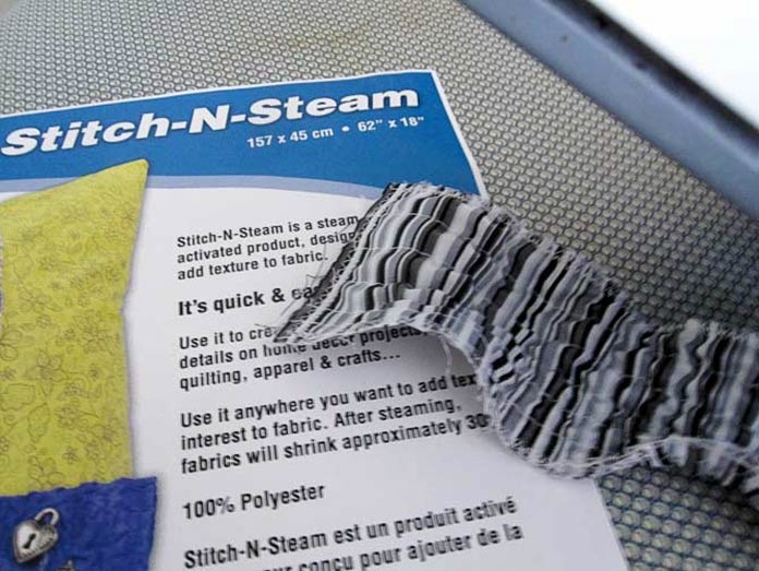 Stitch it and then steam it...instant texture fun!