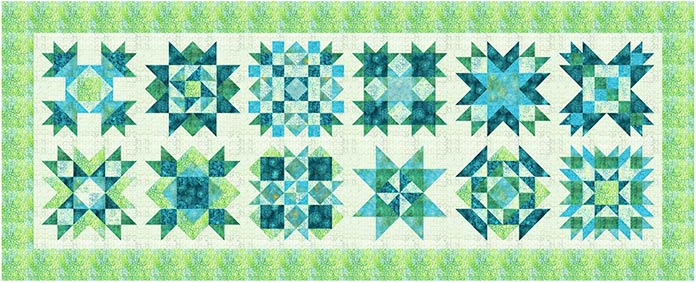 A quilt pattern design created using EQ8.