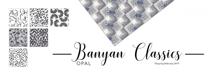 Banyan Classics Collection featuring the Opal Colorway, NEW February 2019!! Are you ready for the free pattern fun! Join Michael Smith for Rail Fence Quilt this week using 5 strips!