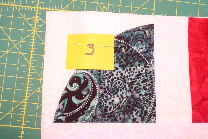 Numbering your rows will simplify the assembly of the quilt top.