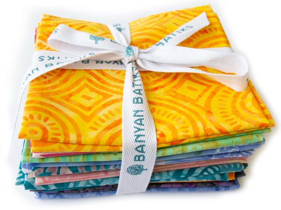 17-Fat Quarter Bundle from the Island Vibes collection by Linda J. Hahn for Banyan Batiks!