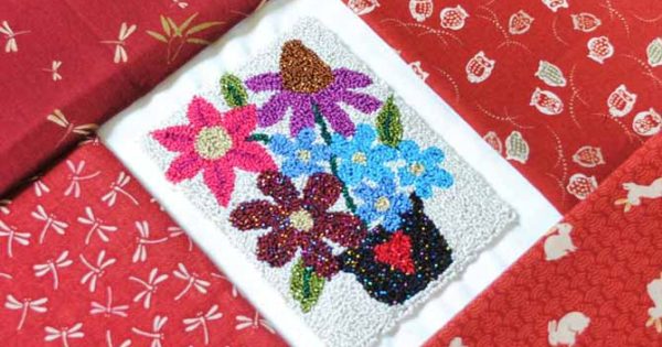 2 ways to use punchneedle embroidery to embellish quilt projects