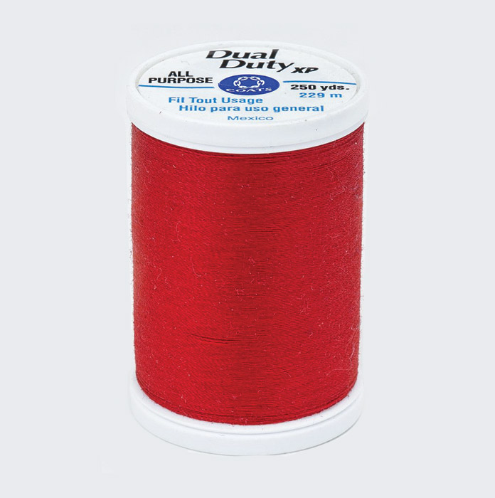 Coats Dual Duty XP All Purpose thread in yummy red