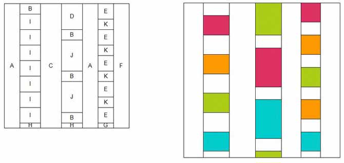 Lay out your cut fabric according to the diagram.