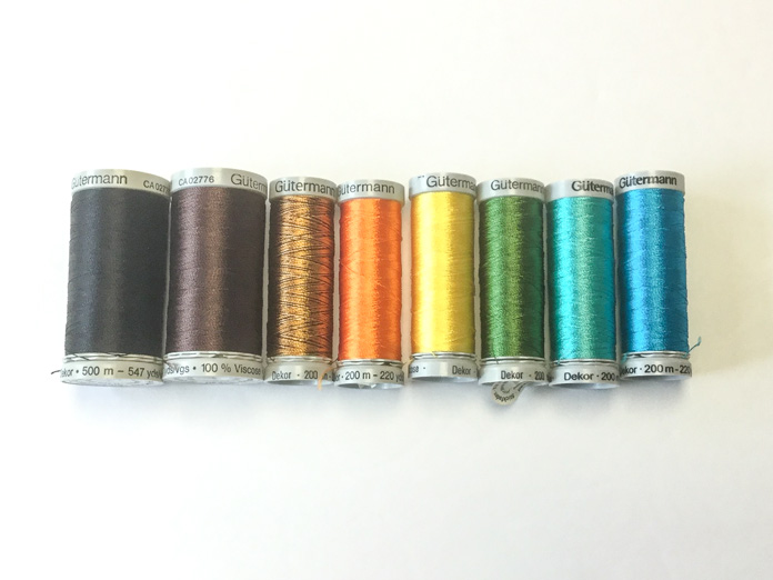 A small selection of Gütermann Dekor rayon thread
