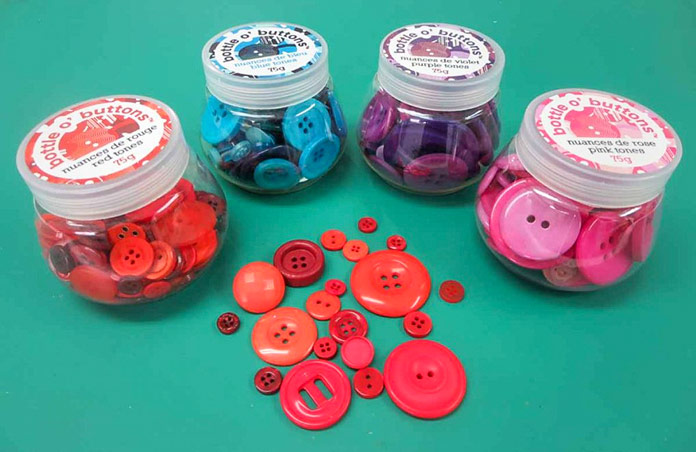 bottle o' buttons - just 4 of the many colors available