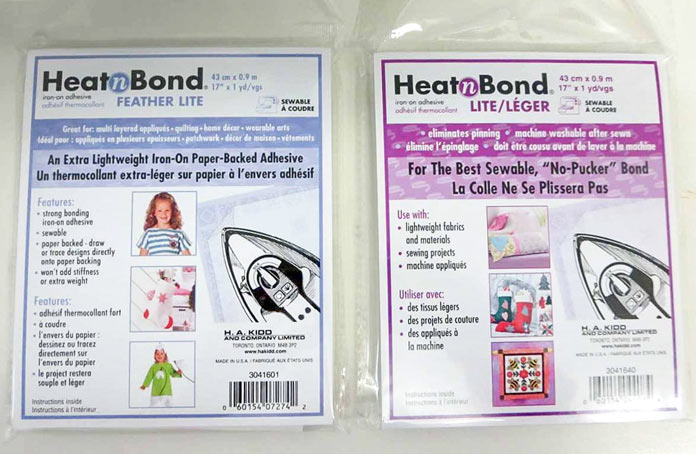 HeatnBond fusible web in 2 weights for fusible applique