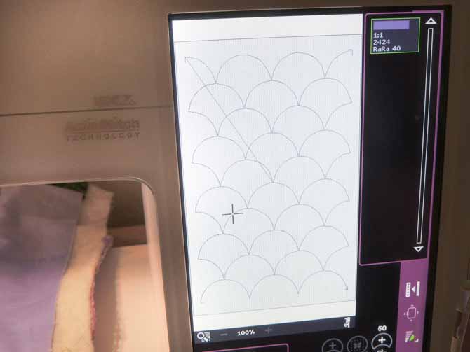 Clam shell motif on Color Touch Screen