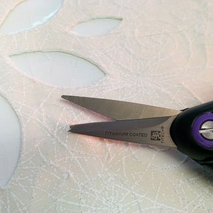 Cutting fabric snowflake