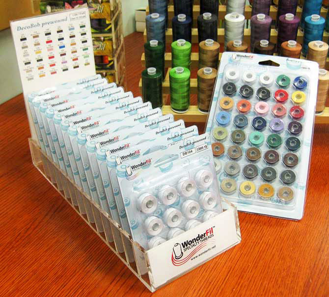 WonderFil, Specialty Threads, DecoBob, Pre-Wound Bobbins, Class 15 - Dove Grey