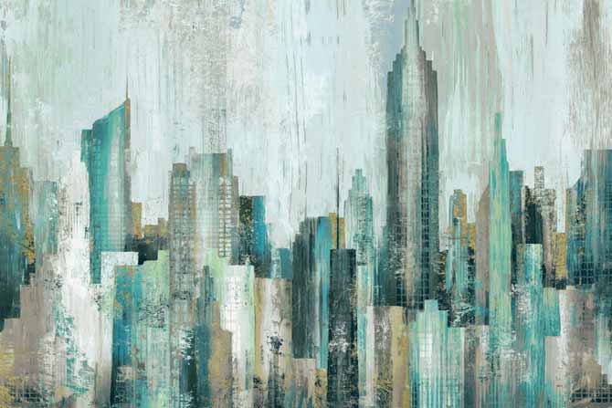 Northcott's City Scene fabric line has a beautiful panel that looks like an oil painting.