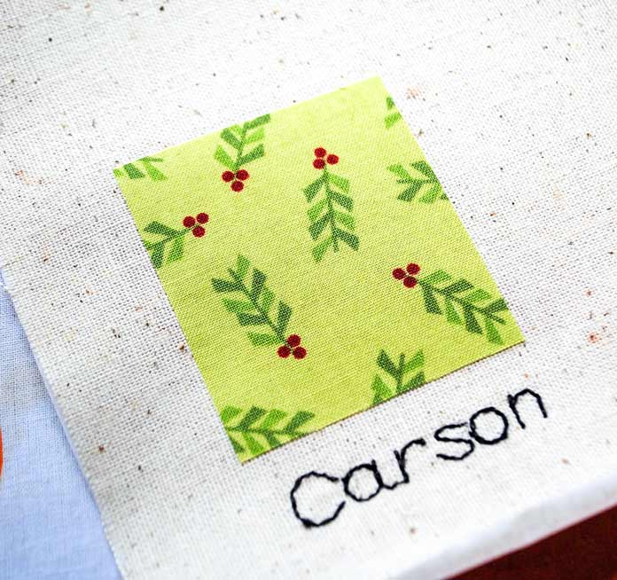 Iron to the background fabric