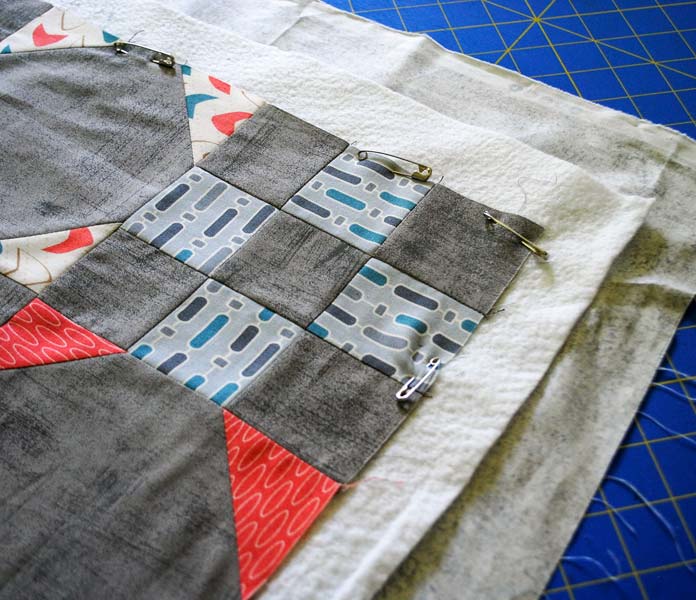Layering the quilt