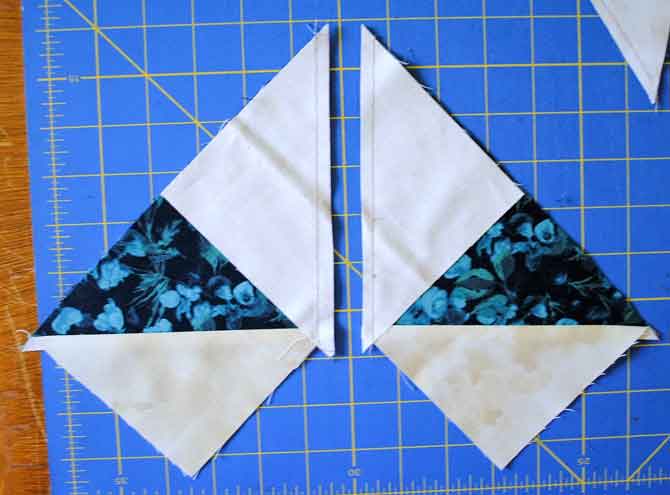 Sew on either side of the drawn line and then cut along the line