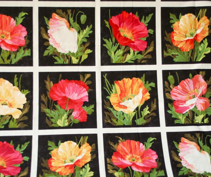 One of the panels that is included with the Full Bloom fabric line from Northcott.