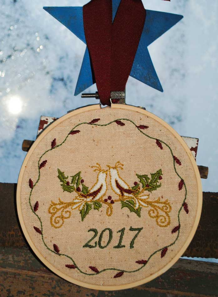 The finished ornament