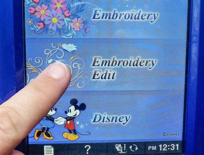 Select "Embroidery Edit"