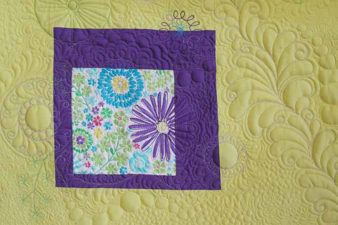 Create beautiful texture with Fairfield's Poly-Fil Extra-Loft batting and dense quilting around key features of the quilt