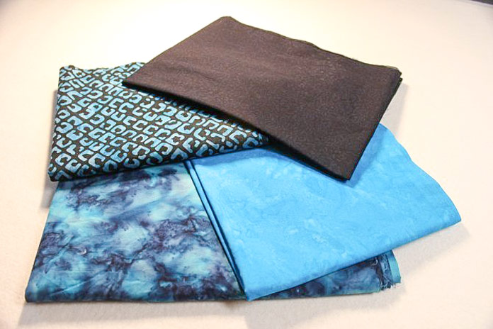 Banyan Batiks Color Blocking fabrics for next week's free quilting project, Deep Waters, starting Monday April 1!