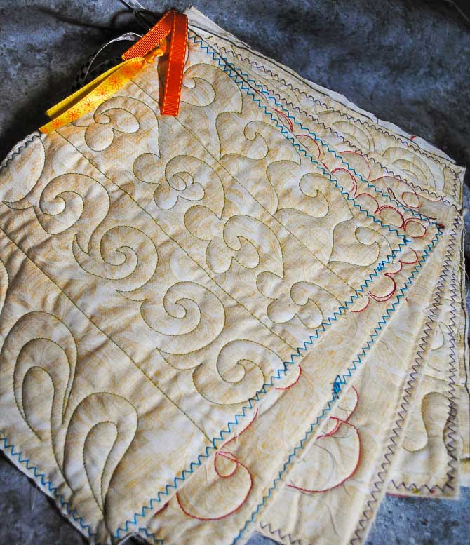 The finished machine quilting sample book