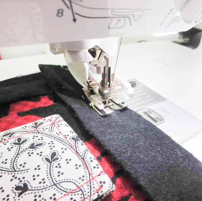 Sewing the binding with the walking foot on the Brother NQ900