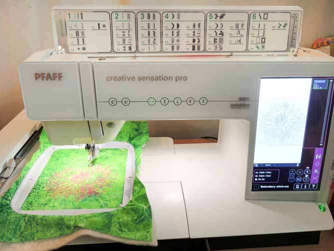 Embroidering with PFAFF creative sensation pro