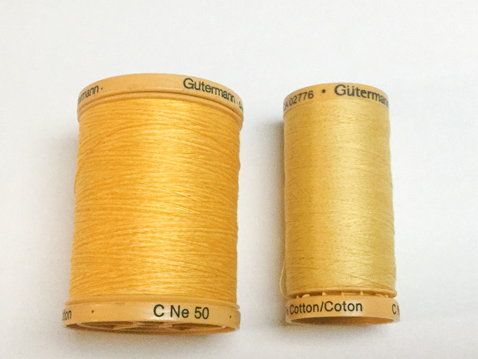 Comparing Cotton Threads, Stitched –