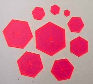 Multiple hexagon templates