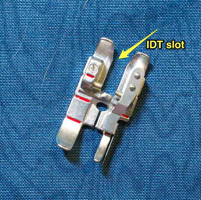 Perfect ¼″ foot with IDT compatibility