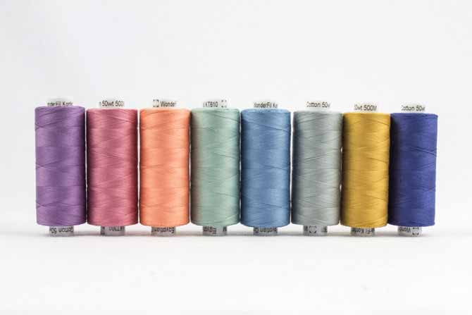 spools of Konfetti Threads in an assortment of colors