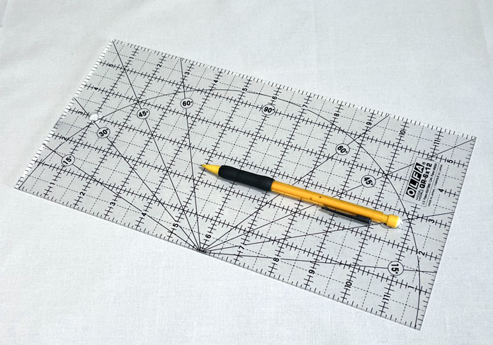 OLFA 6” x 12” ruler and pencil