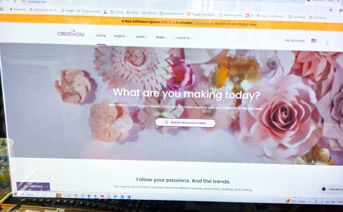 The Creativate home page