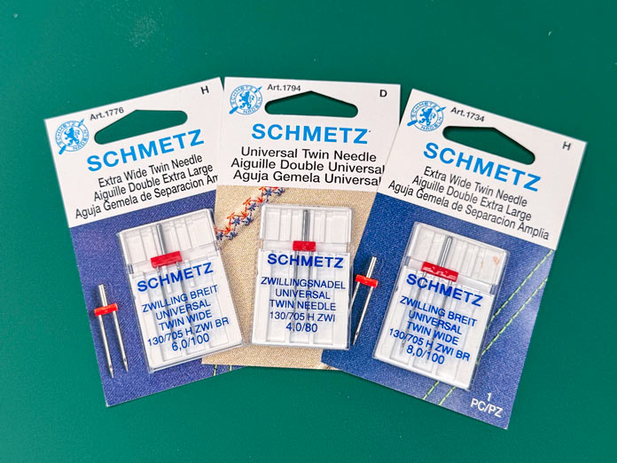 Packages of SCHMETZ twin needles