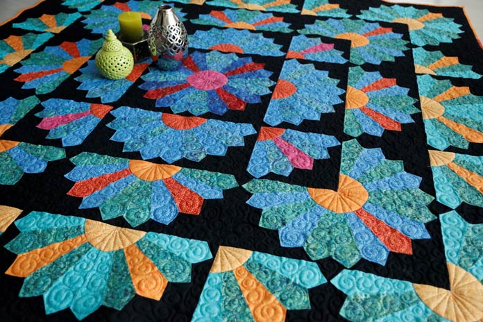 The Sunburst Quilt pattern by Elaine Theriault for Issue 47; photo by Carla A. Canonico for ANPTmag