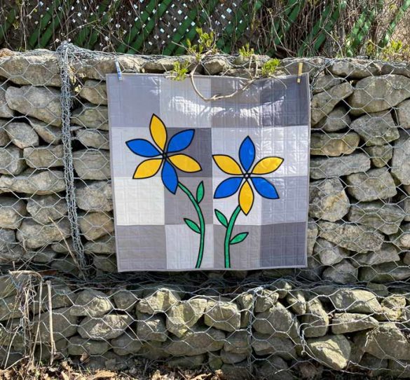 Hope Springs Eternal Wall Quilt with stained-glass-style applique ...