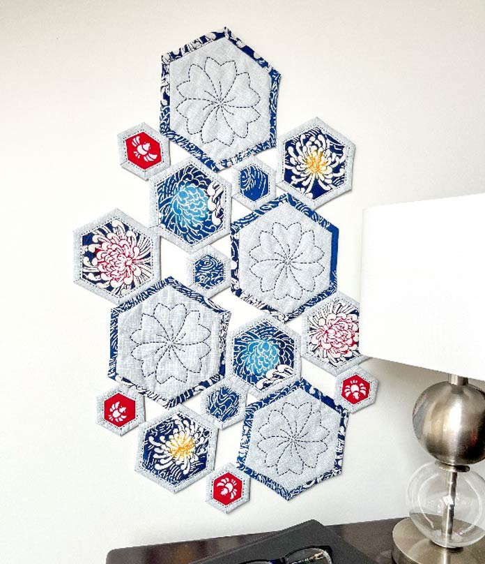 My Japanese Garden Wall Art by Heather McArthur for ANPTmag Issue 61; photo by Heather McArthur for ANPTmag