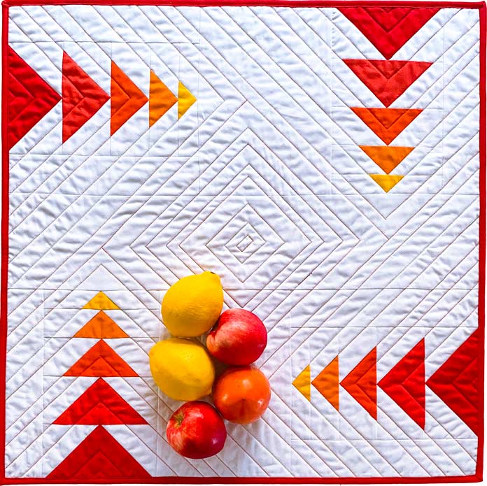 I Live It Bright Table Topper by Paul Léger for ANPTmag Issue 65; photo by Carla A. Canonico for ANPTmag