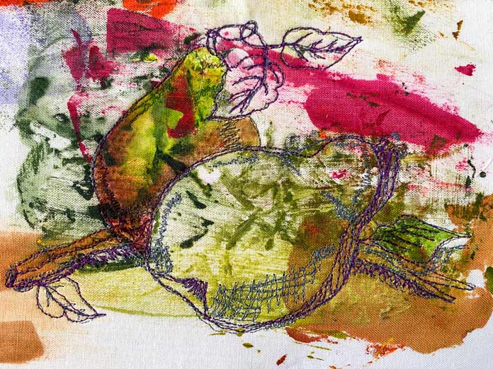 The Art of Fabric Postcards: Capturing Moments, Sharing Stories by Ana Buzzalino for ANPTmag Issue 66; photo by Ana Buzzalino for ANPTmag